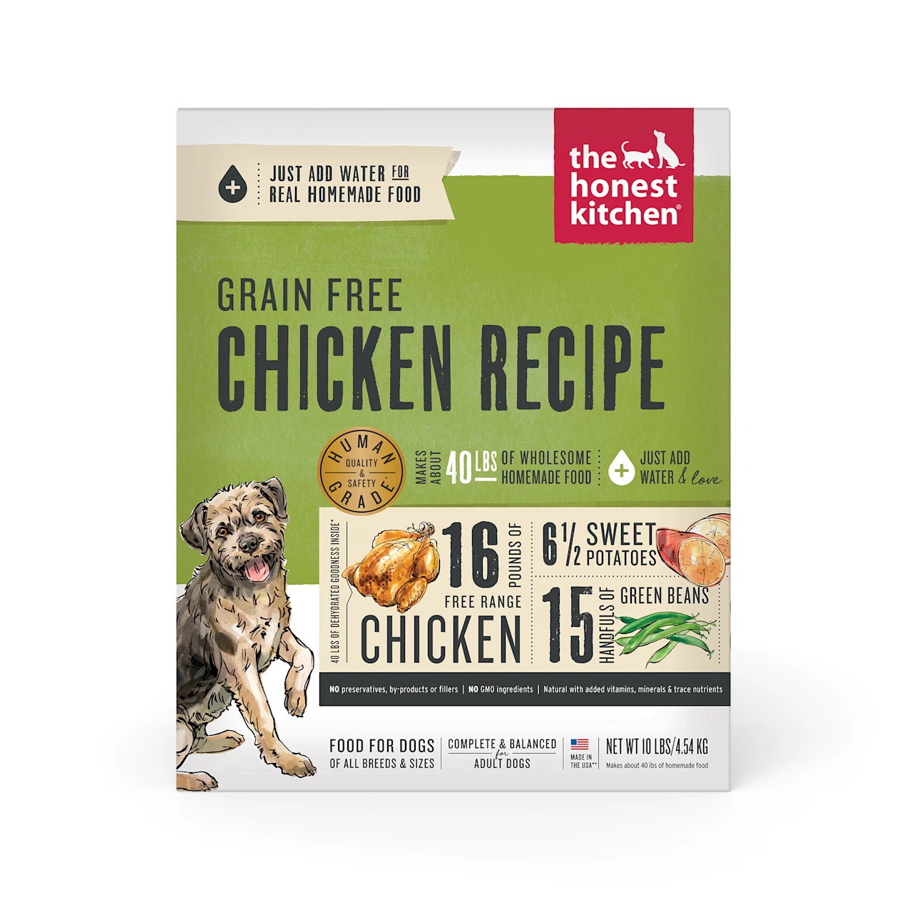 The Honest Kitchen Dehydrated Grain Free Chicken Recipe Dog Food. 10 lbs.