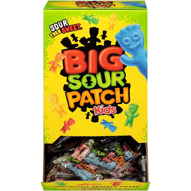 SOUR PATCH KIDS Big Individually Wrapped Soft & Chewy Candy. 240Ct