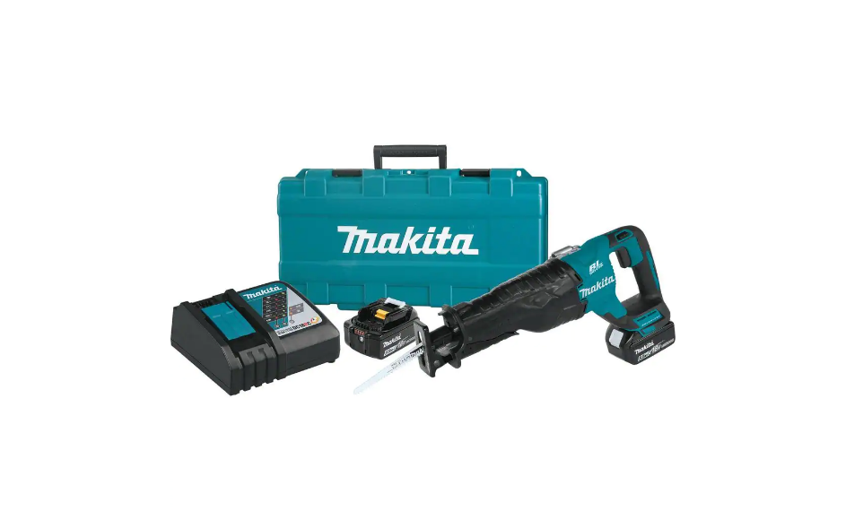 Makita XRJ05T 18-Volt 5.0Ah LXT Lithium-Ion Brushless Cordless Recipro Saw Kit