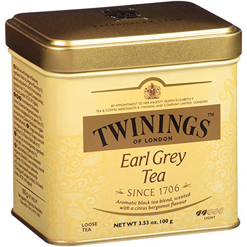 Twinings of London Earl Grey Loose Tea Tins. 3.53 Ounce. Pack of 6