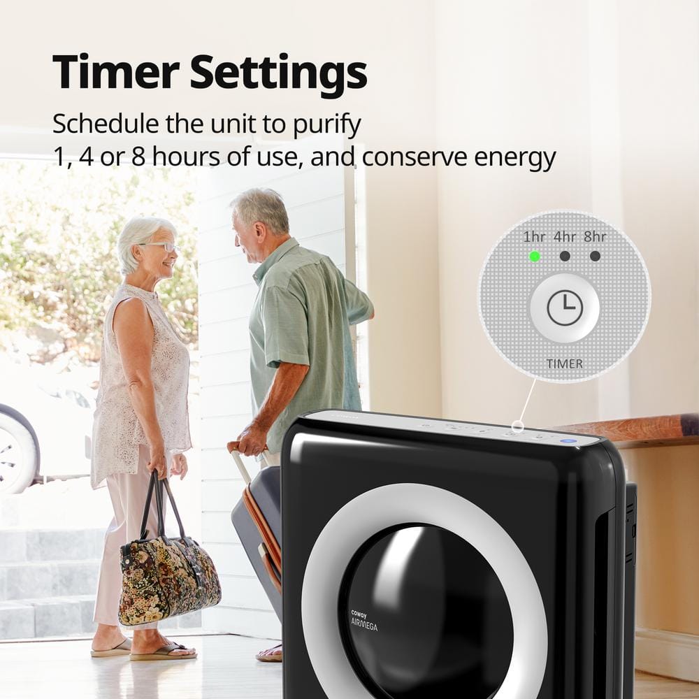 Coway AP-1512HH Airmega Mighty True HEPA Air Purifier with 361 sq. ft. Coverage in Black