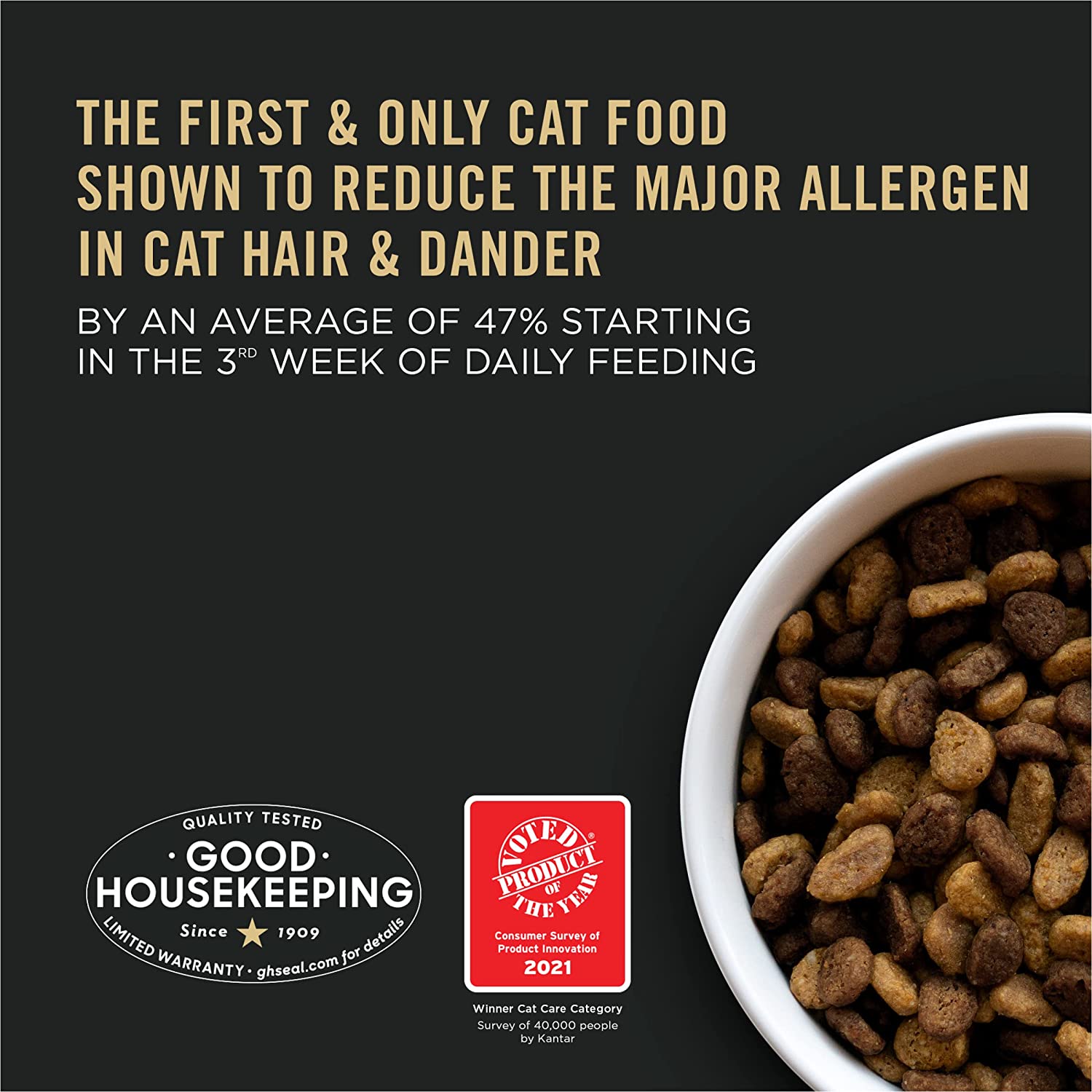 Purina Pro Plan Allergen Reducing. High Protein Dry Cat Food. LIVECLEAR Salmon and Rice Formula - 7 lb. Bag