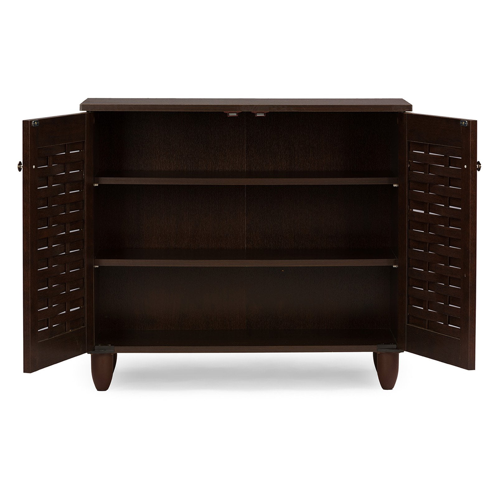 Baxton Studio Winda 2 Door Entryway Shoes Storage Cabinet. Brown