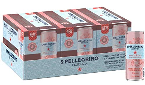 S.Pellegrino Essenza Pink Grapefruit & Citrus Flavored Mineral Water. 11.15 Fl Ounce . Cans (24Count)