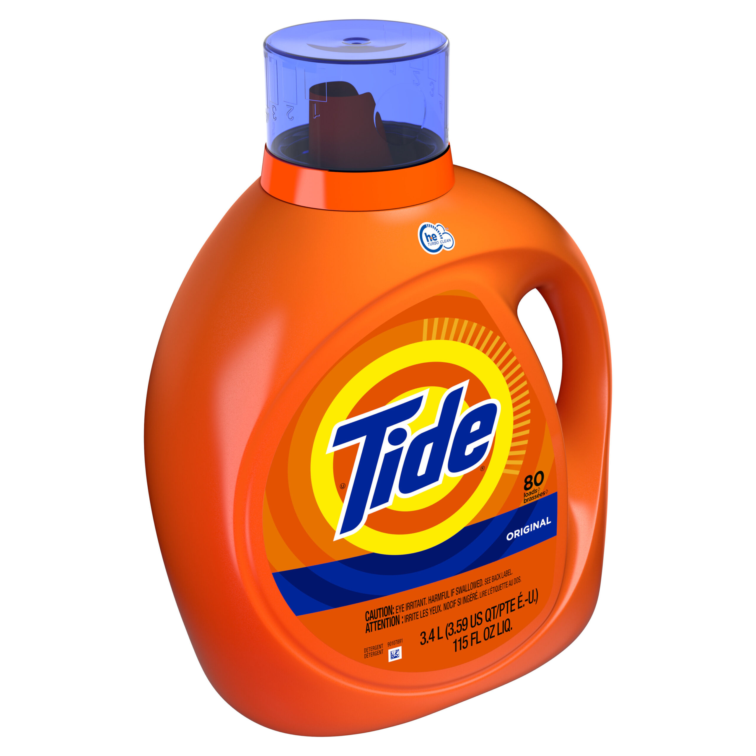 Tide Liquid Laundry Detergent. Original. 80 loads. 115 fl oz. HE Compatible