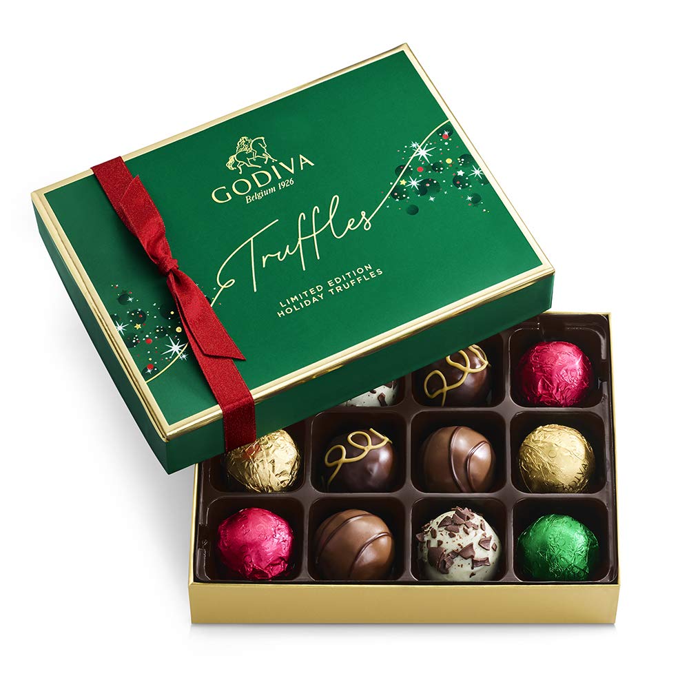 Godiva Chocolatier Limited-Edition Holiday Truffle Assorted Chocolate Gift. Milk-Chocolate. 8.2 Ounce