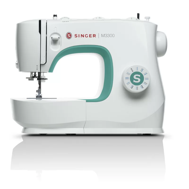SINGER M3300 Sewing Machine with 97 Stitch Applications. & 1-Step Buttonhole - Perfect for Beginners - Sewing Made Easy . Green