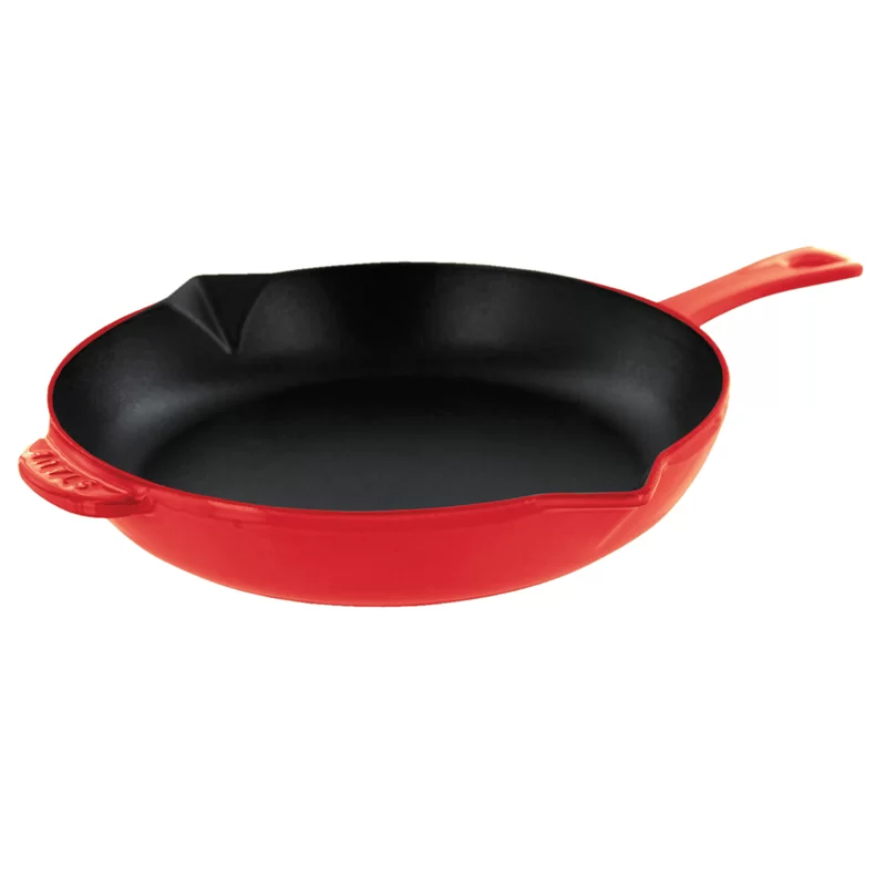 STAUB 1223006 STAUB Cast Iron Fry Pan. 12-inch. Cherry