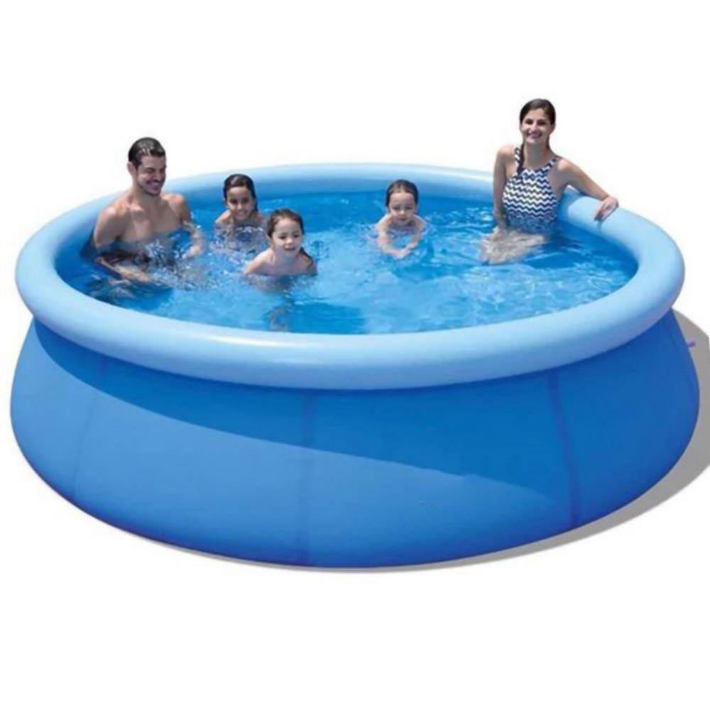 Afoxsos HDMX2551 12 ft. x 12 ft. Circular 30 in. Deep Inflatable Pool Above Ground Swimming Pool