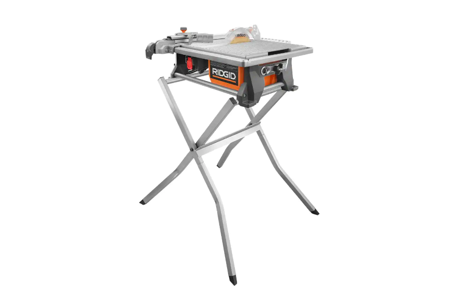 RIDGID R4021SN 6.5 Amp Corded 7 in. Table Top Wet Tile Saw with Stand