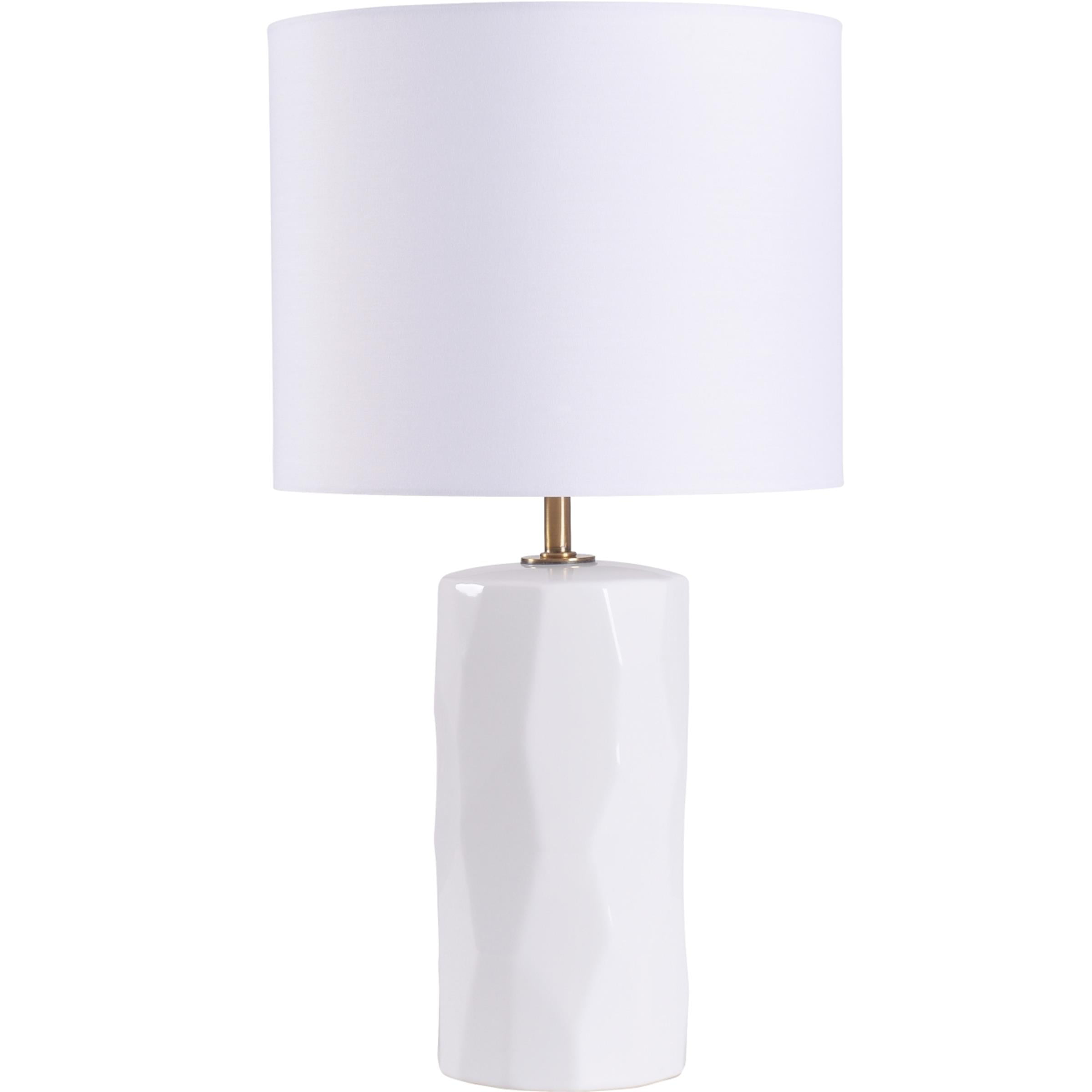 Mainstays White Ceramic Table Lamp. 17″H