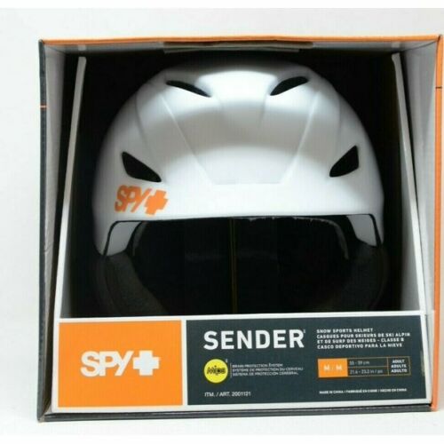 Spy+ Sender Snow Sports Helmet with MIPS Brain Protection Adult Medium White