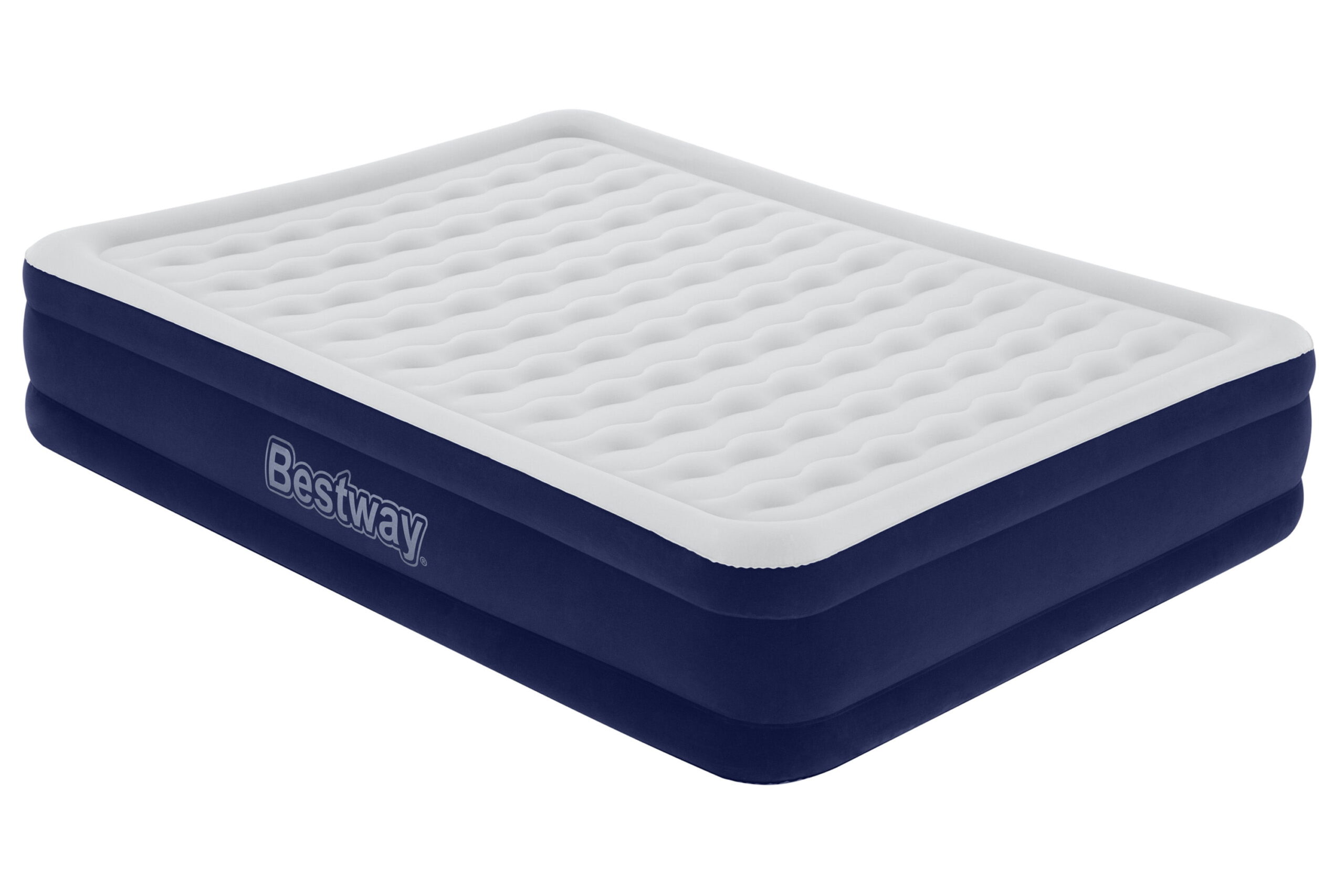 Bestway Tritech 15 in. Multicolor Antimicrobial Coating  Air Mattress with Built-in AC Pump. Queen