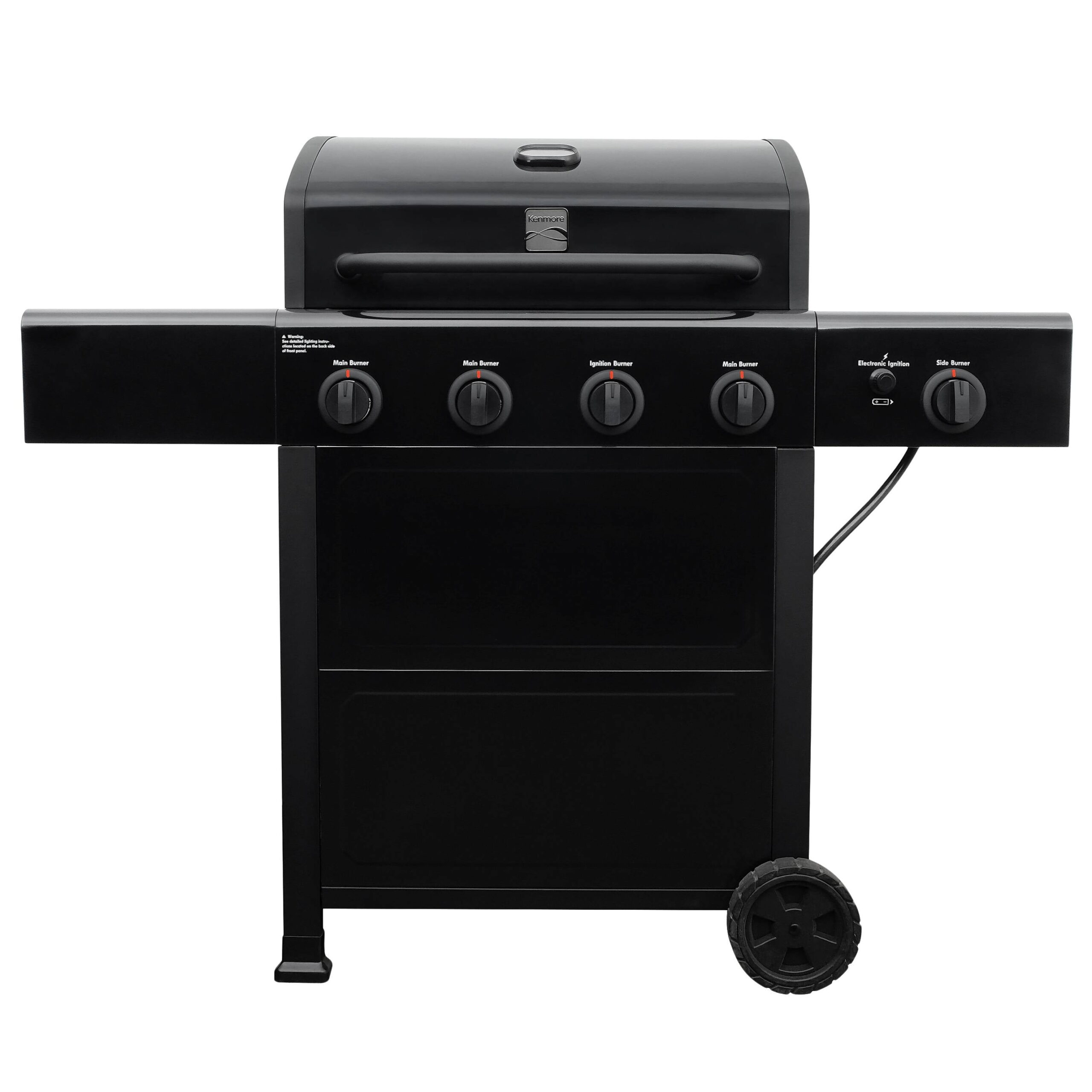Kenmore 4-Burner Outdoor Propane Gas Grill with Side Burner. Open Cart. Black
