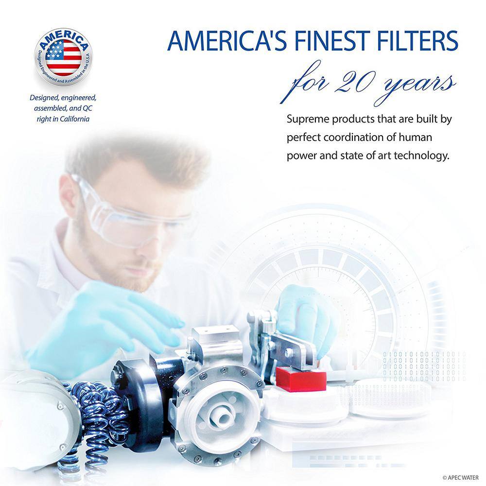 APEC Water Systems WFS-1000 WFS-Series Super Capacity Premium Quality 3-Stage Under Counter Water Filtration System