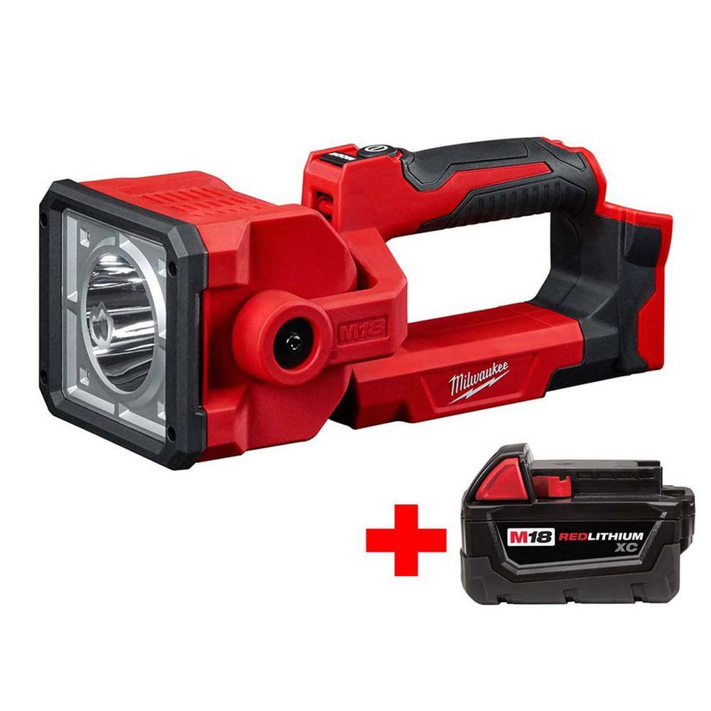 Milwaukee 2354-20-48-11-1828 M18 18-Volt Lithium-Ion Cordless 1250-Lumen Search Light with M18 3.0Ah Battery