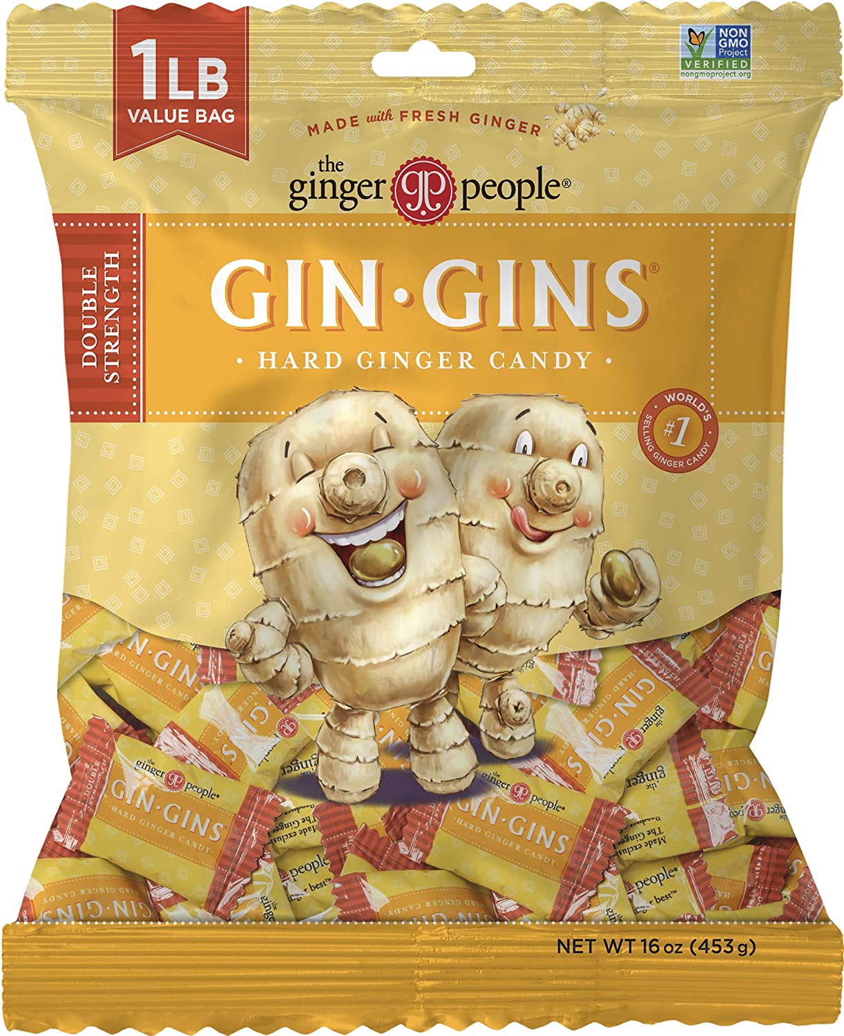The Ginger People Gin Gins Hard Candy 1 lb Bag