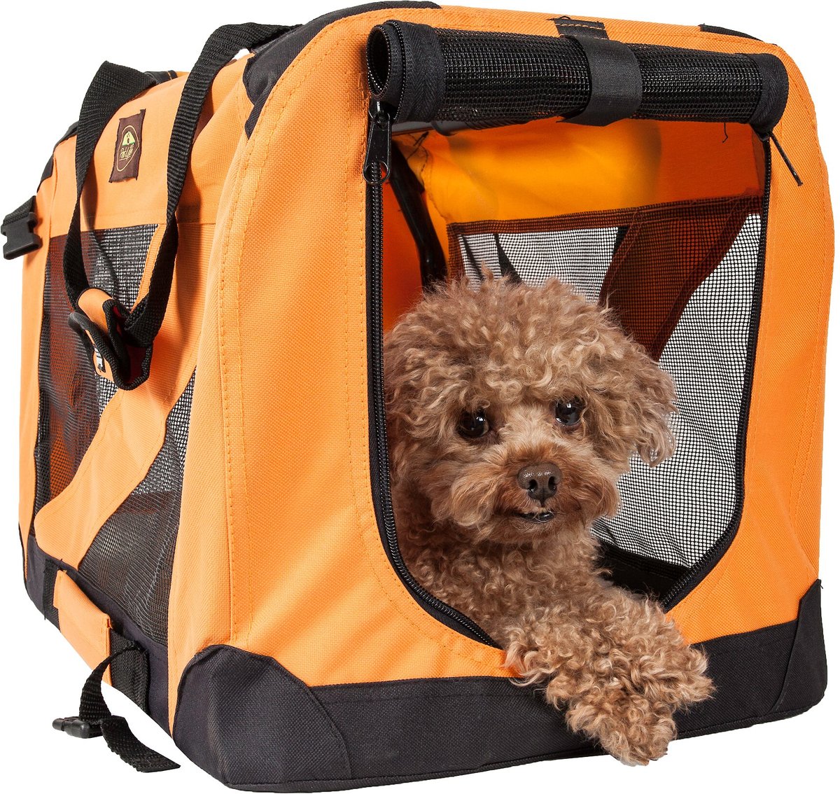 Pet Life 360° Vista View House Folding Zippered Pet Carrier. Orange