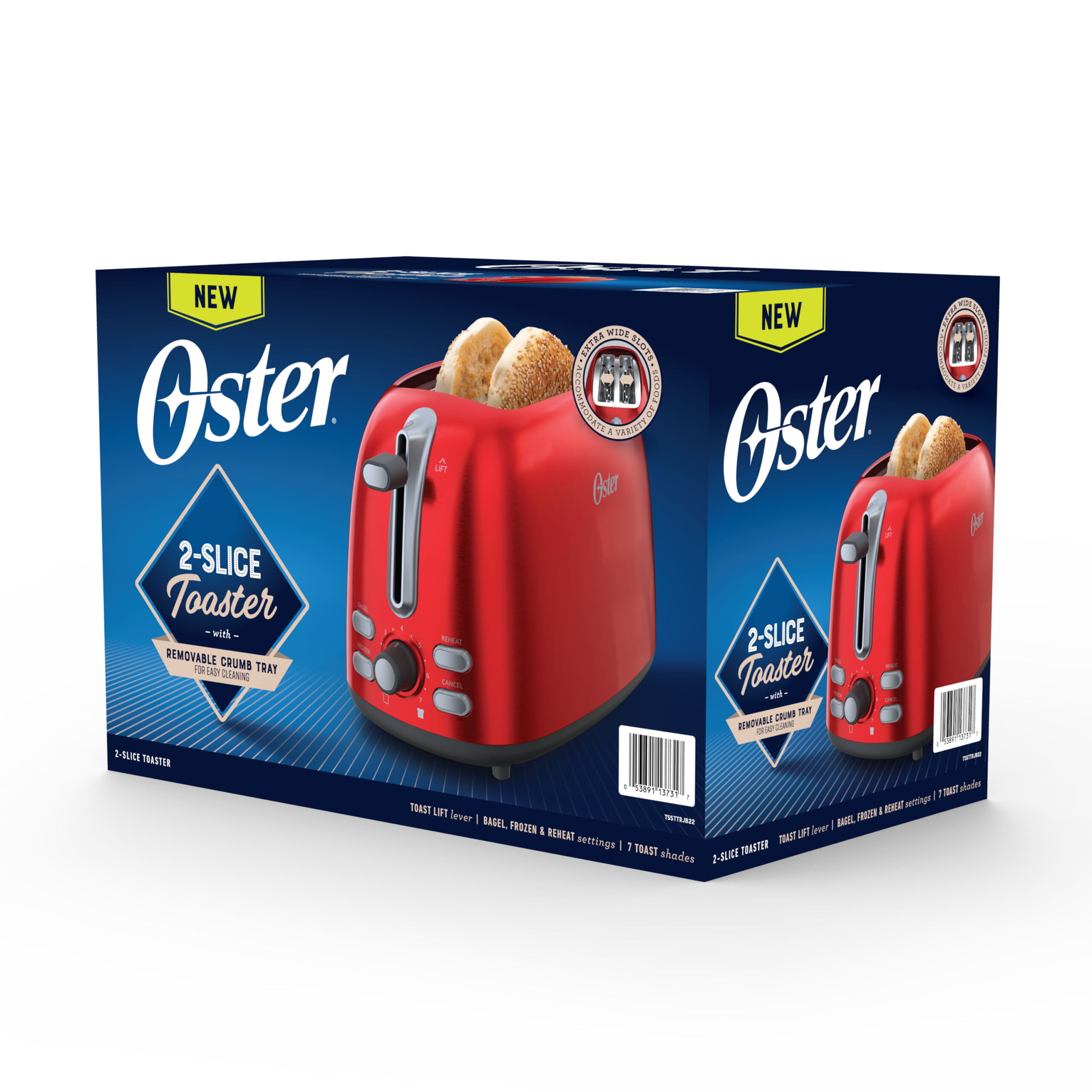 Oster 2-Slice Toaster. Candy Apple Red