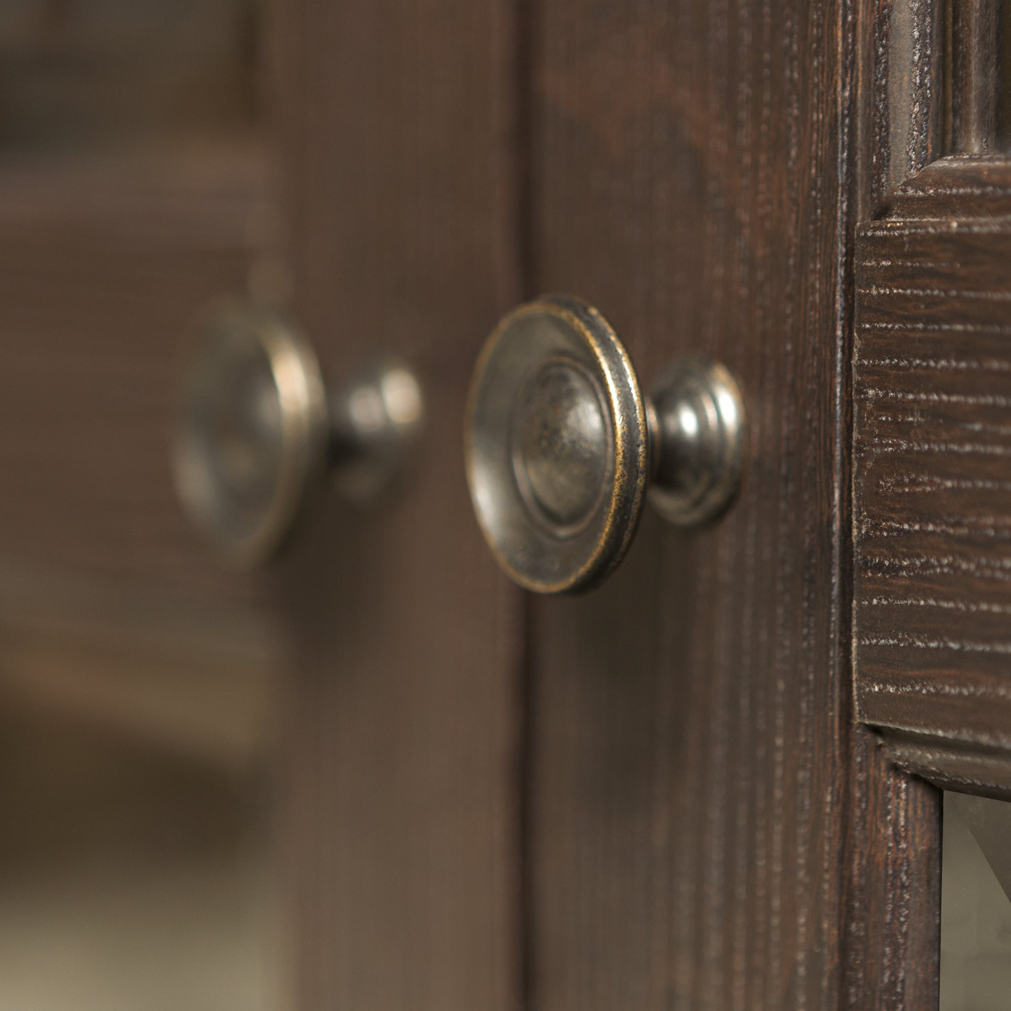 Woven Paths Modern Farmhouse Corner TV Stand for TVs up to 48″. Espresso