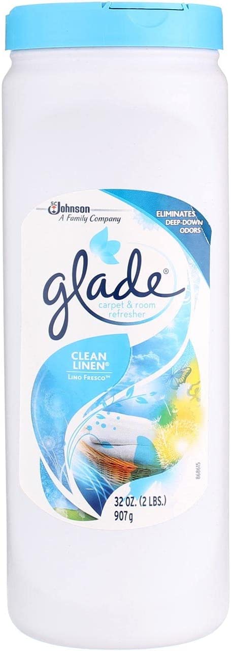Glade Carpet & Room Deodorizer - Clean Linen. 32 Ounce. 3-Pack