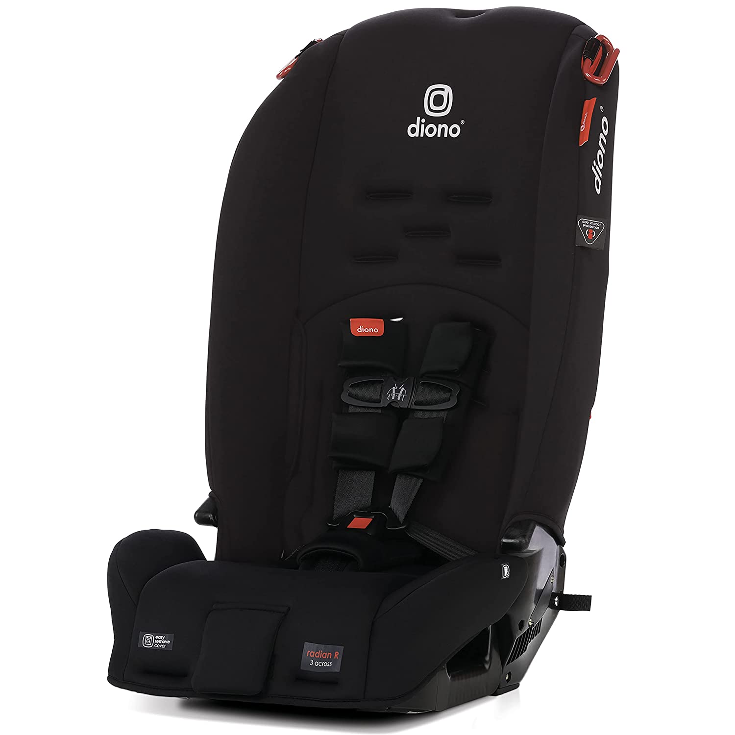 Diono Radian 3R. 3-in-1 Convertible Car Seat. Rear Facing & Forward Facing. 10 Years 1 Car Seat. Slim Fit 3 Across. Jet Black