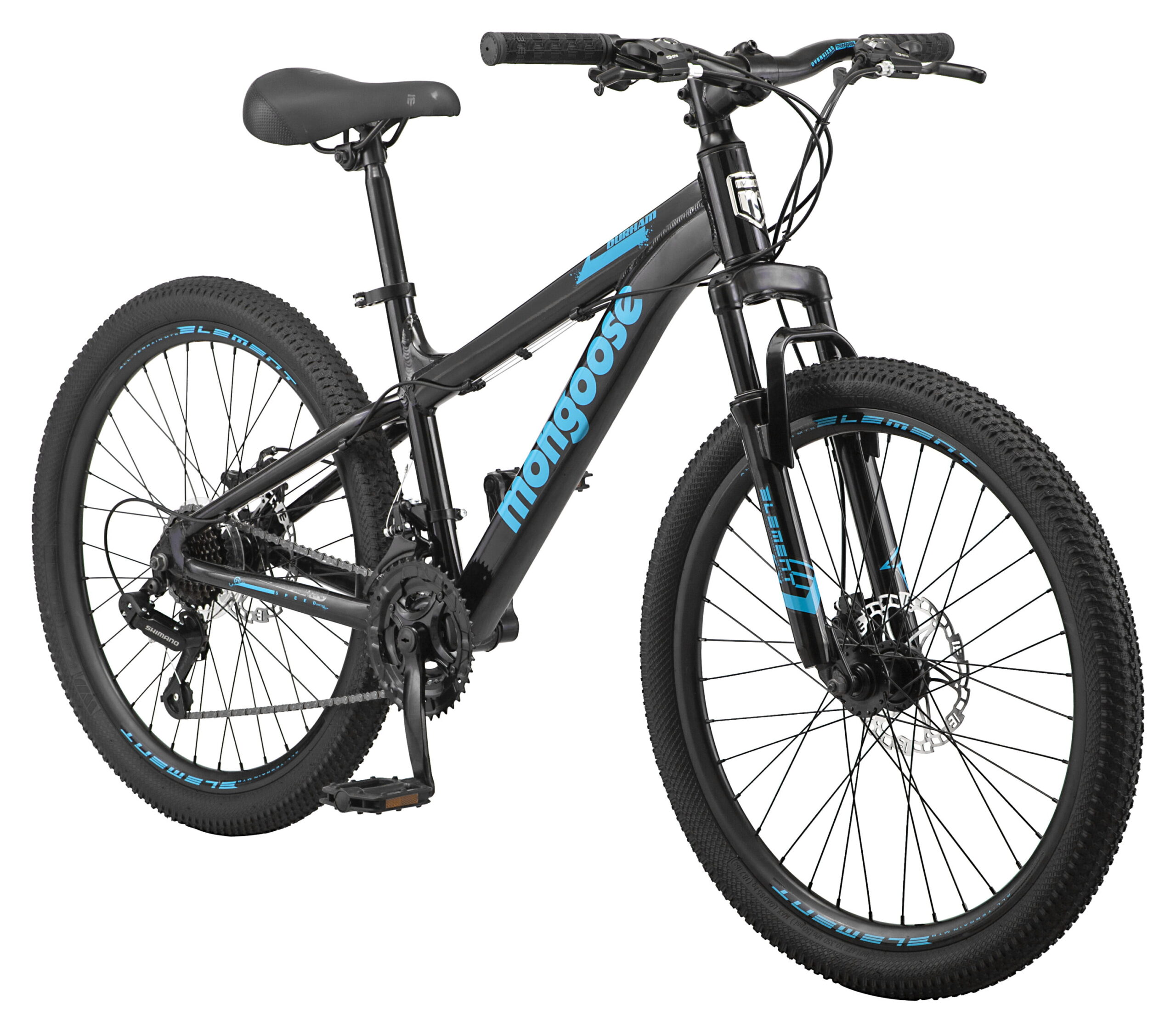 Mongoose 24-in. Durham Unisex Mountain Bike. Black. 21 Speeds