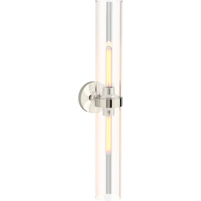 KOHLER  Purist 3.94-in W 2-Light Polished Nickel Modern/Contemporary Wall Sconce