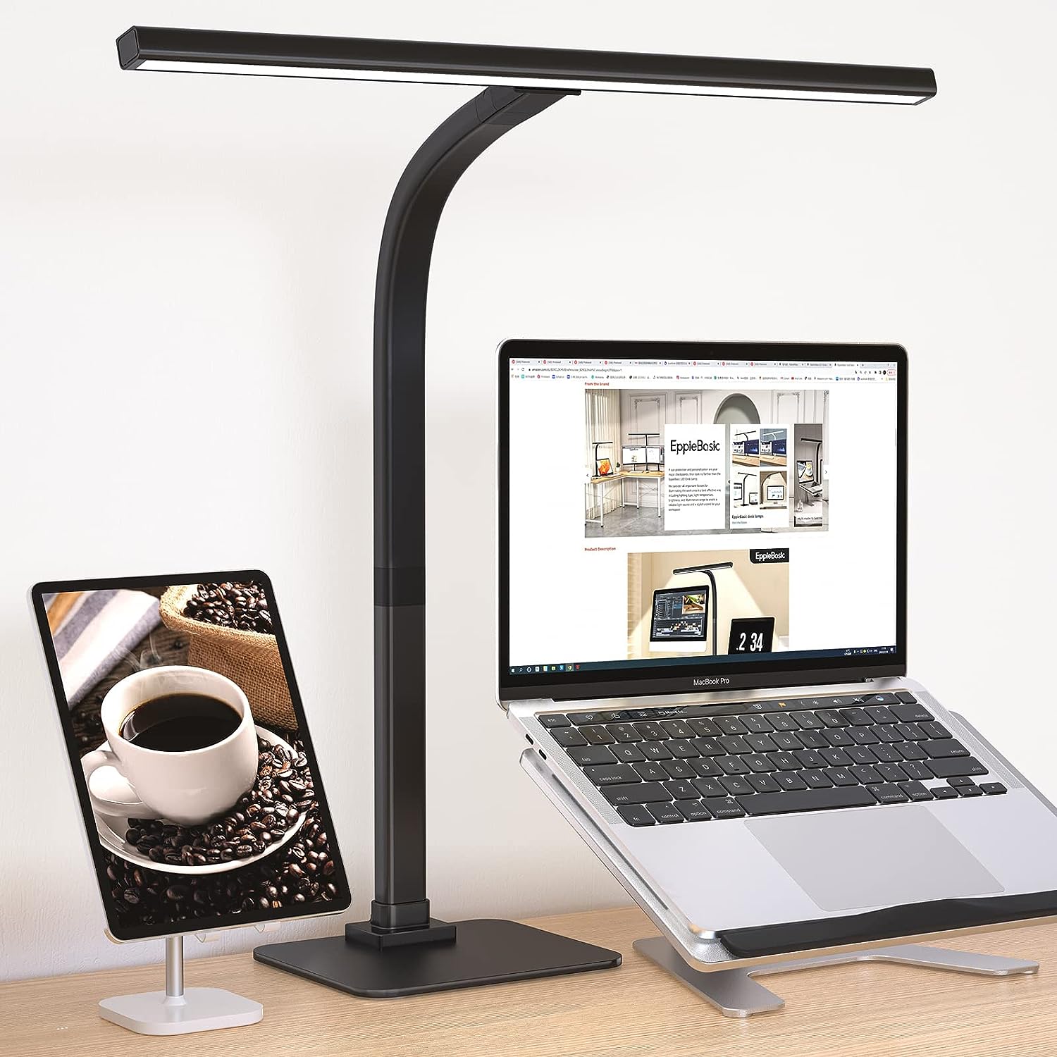 EppieBasic Led Desk Lamp. Architect Desk Lamps for Home Office - Black