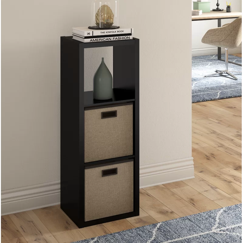 ClosetMaid 4548 43.98 in. H x 15.87 in. W x 13.50 in. D Black Wood Large 3-Cube Organizer