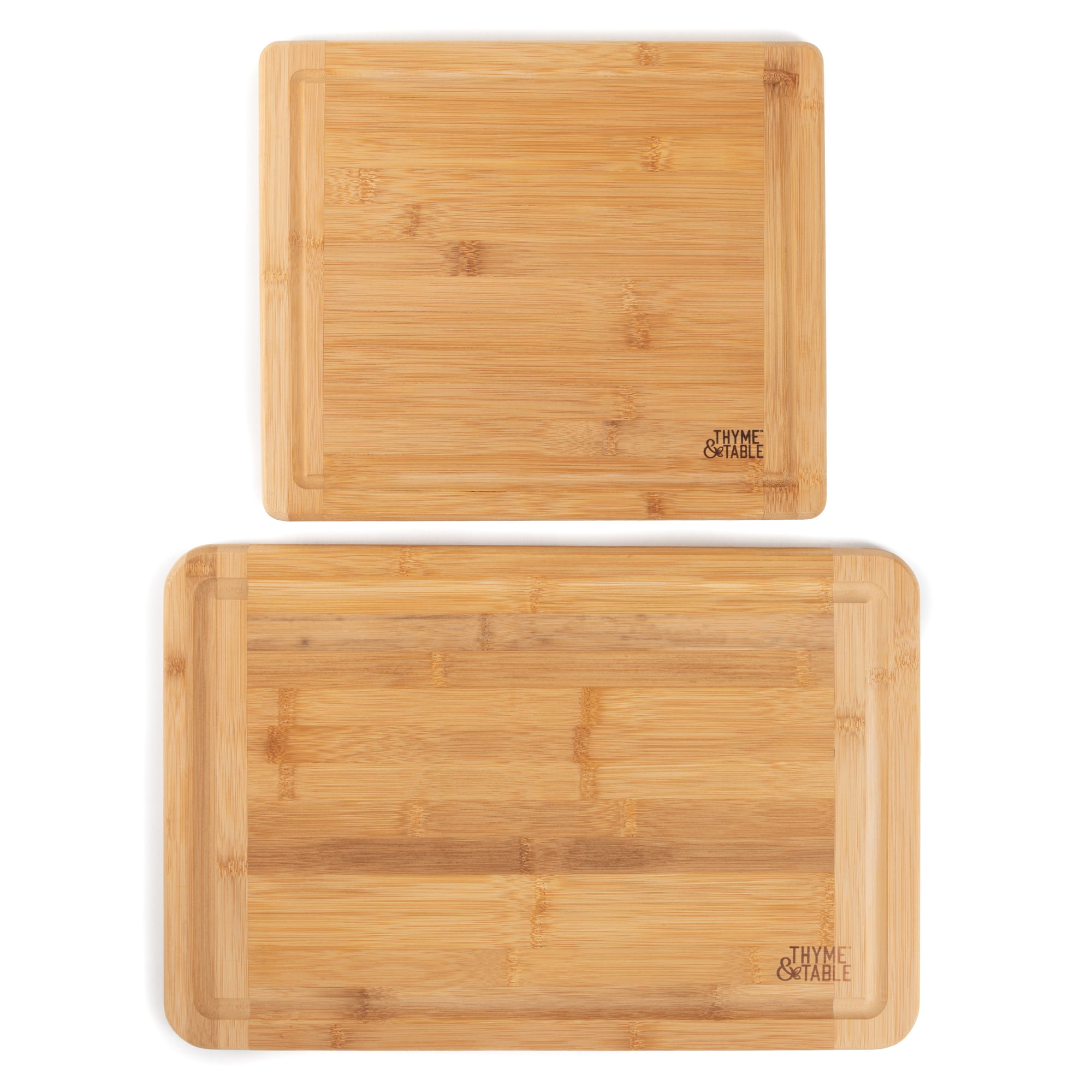 Thyme & Table Knife Friendly Bamboo Cutting Board. 2 Pack