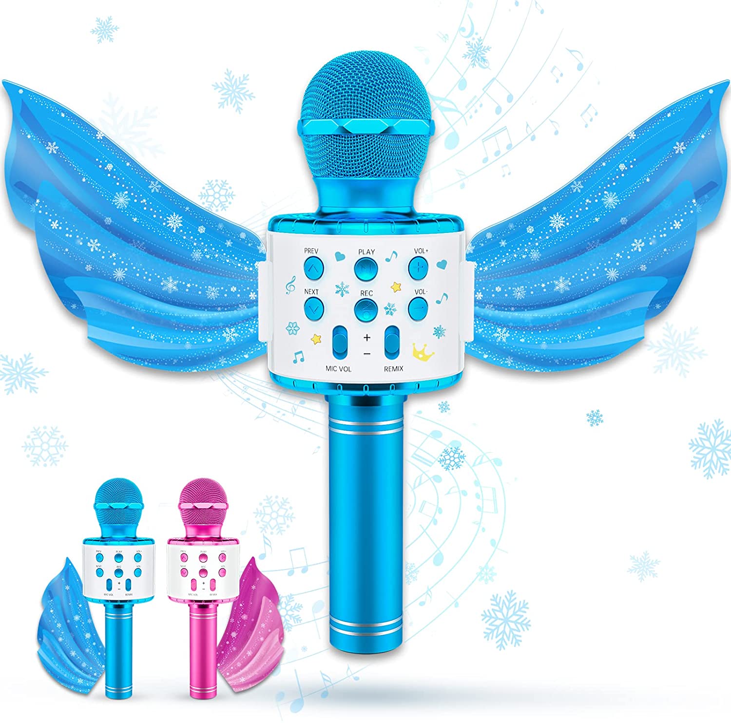 Karaoke Microphone for Kids Stocking Stuffers. blue