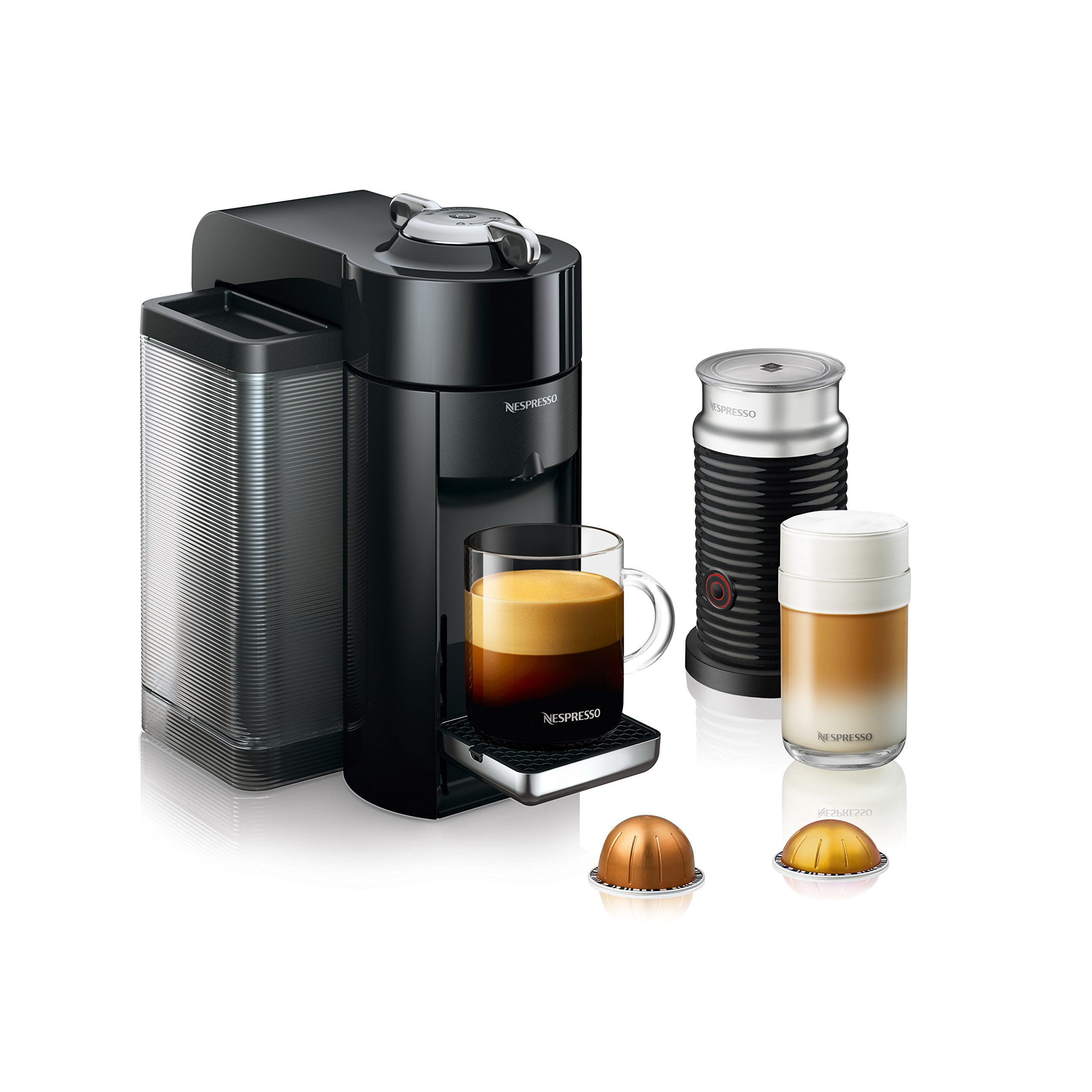 Nespresso Vertuo Coffee and Espresso Machine by De-Longhi with Aeroccino. Black