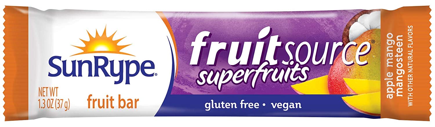 SunRype Fruit Bar. Apple + Mango Mangosteen Fruitsource (Case of 25 Bars)