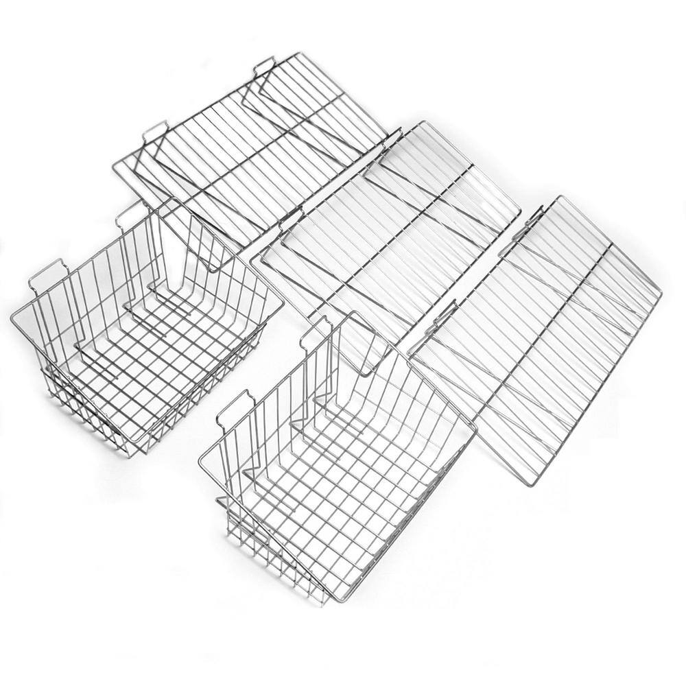 Proslat 11003 Slatwall Shelf and Basket Kit (5-Piece)