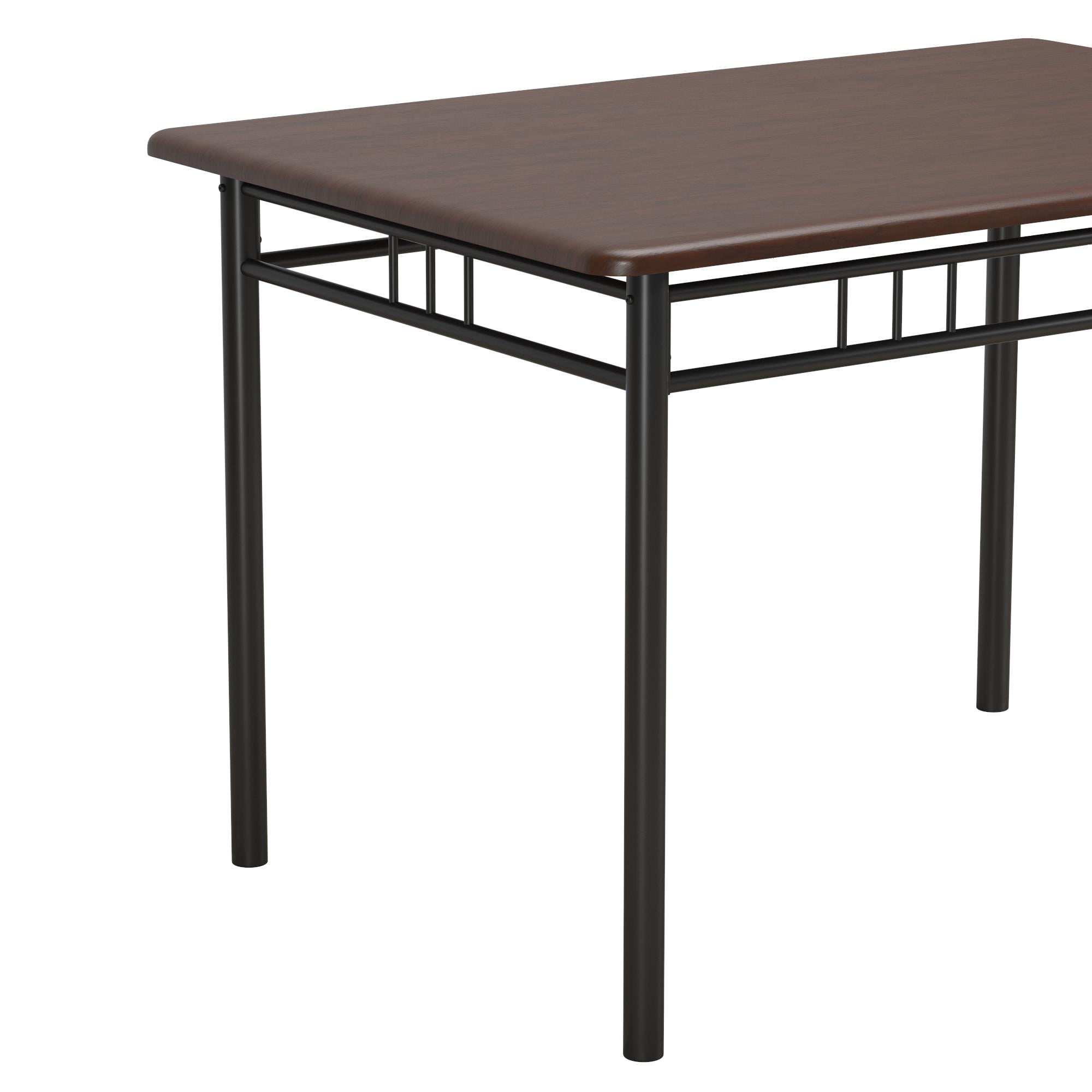 Mainstays Louise Traditional 5-Piece Wood & Metal Dining Set. Deep Walnut