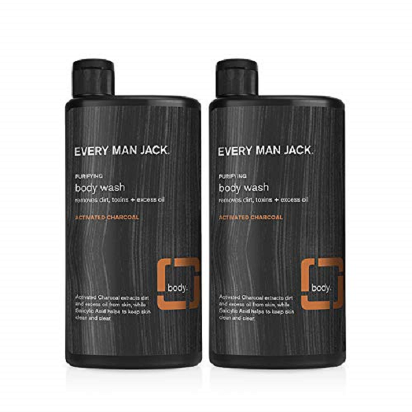 Every Man Jack Mens Body Wash - Activated Charcoal | For Oily. Acne-Prone Skin