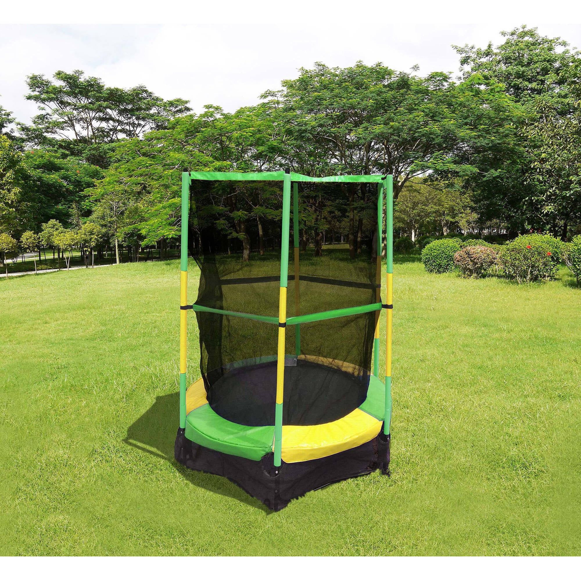 Bounce Pro 55-Inch My First Trampoline. with Safety Enclosure. Green