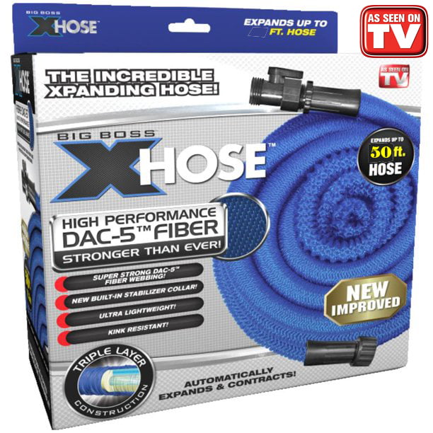 Xhose Dac 5 Garden Hose -Heavy Duty. Kink Free & Flexible Lightweight Water Hose - 50 ft.