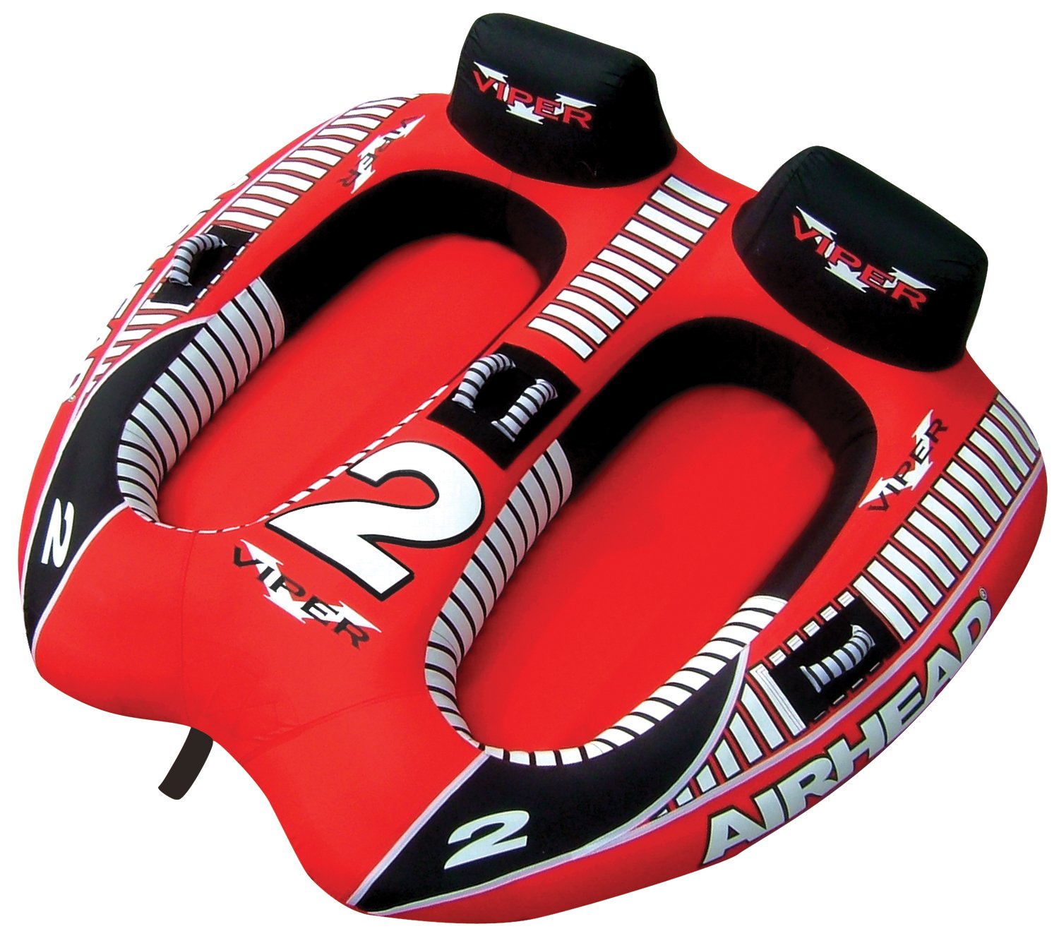 AIRHEAD AHVI-F2 Viper 2 Double Rider Cockpit Inflatable Towable Lake Water Tube