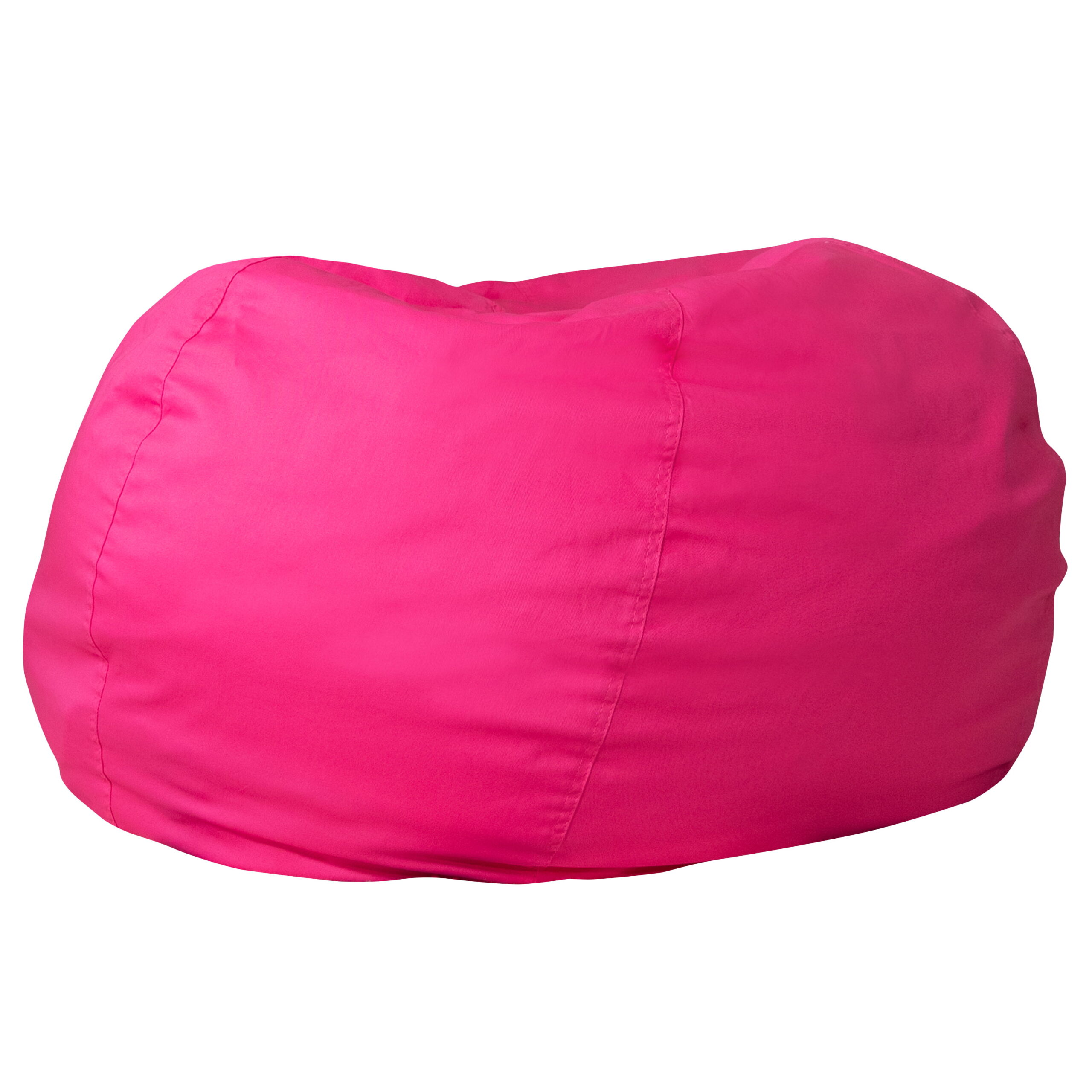 Flash Furniture Oversized Solid Hot Pink Refillable Bean Bag Chair for All Ages