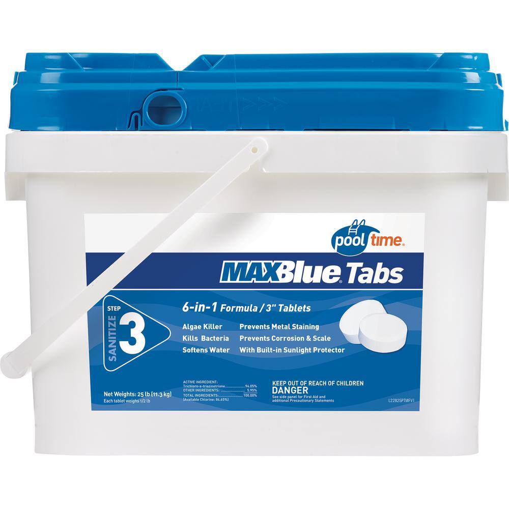 Pool Time 22825PTM Chlorinating MAXBlue 25 lbs. 3 in. Tablets