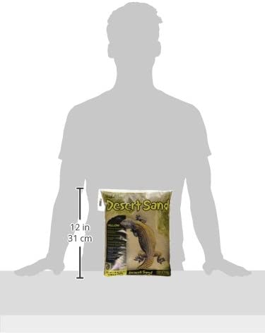 Exo Terra Desert Sand Terrarium Reptile Substrate. Yellow. 10-lb bag