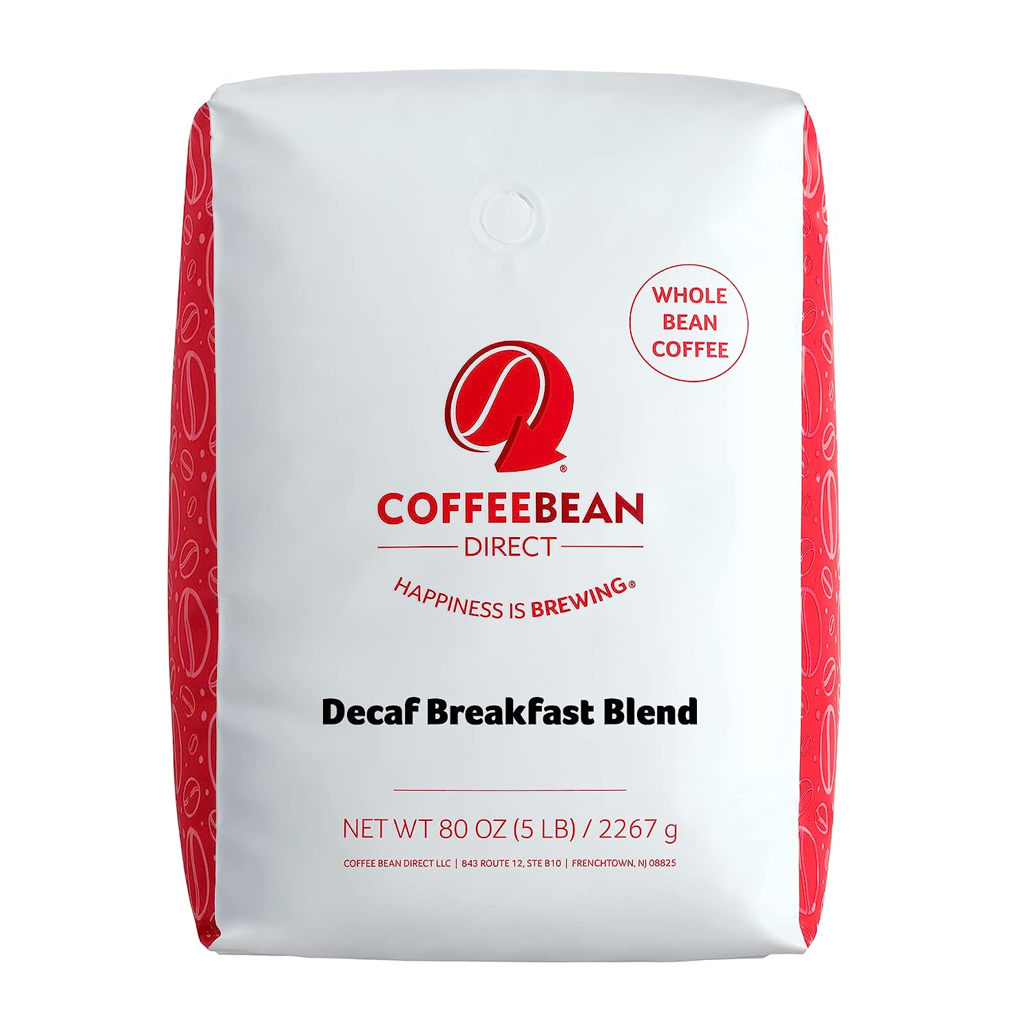 Coffee Bean Direct Decaf Breakfast Blend. Whole Bean Coffee. 5-Pound Bag