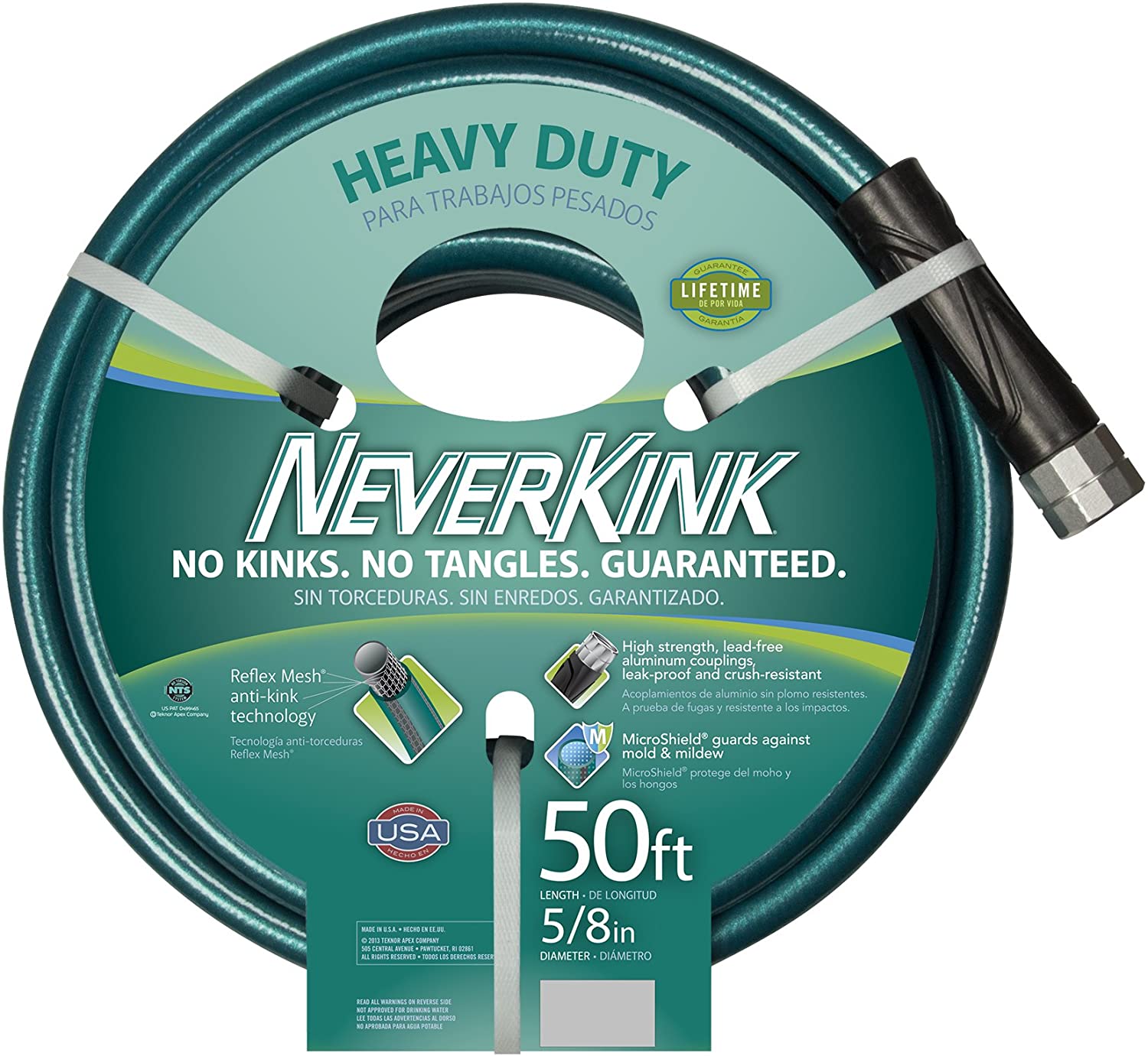 Apex Teknor 100519499 NeverKink 8615-50. Heavy Duty Garden Hose. 5/8-Inch by 50-Feet