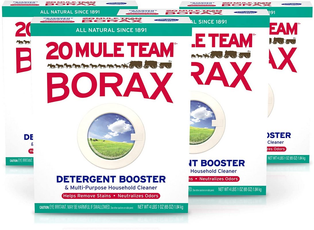 20 Mule Team All Natural Borax Laundry Detergent Booster. 65 Ounce. 4 Count