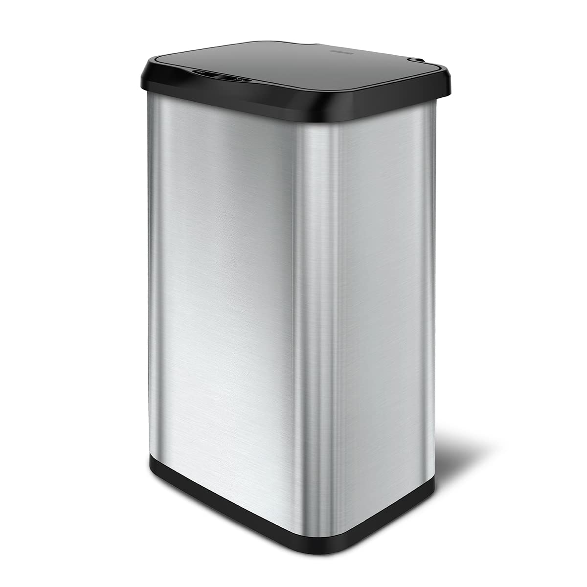 Glad Stainless Steel Trash Can with Clorox Odor Protection | Touchless Metal Kitchen Garbage Bin with Soft Close Lid and Waste Bag Roll Holder. 20 Gallon. Motion Sensor