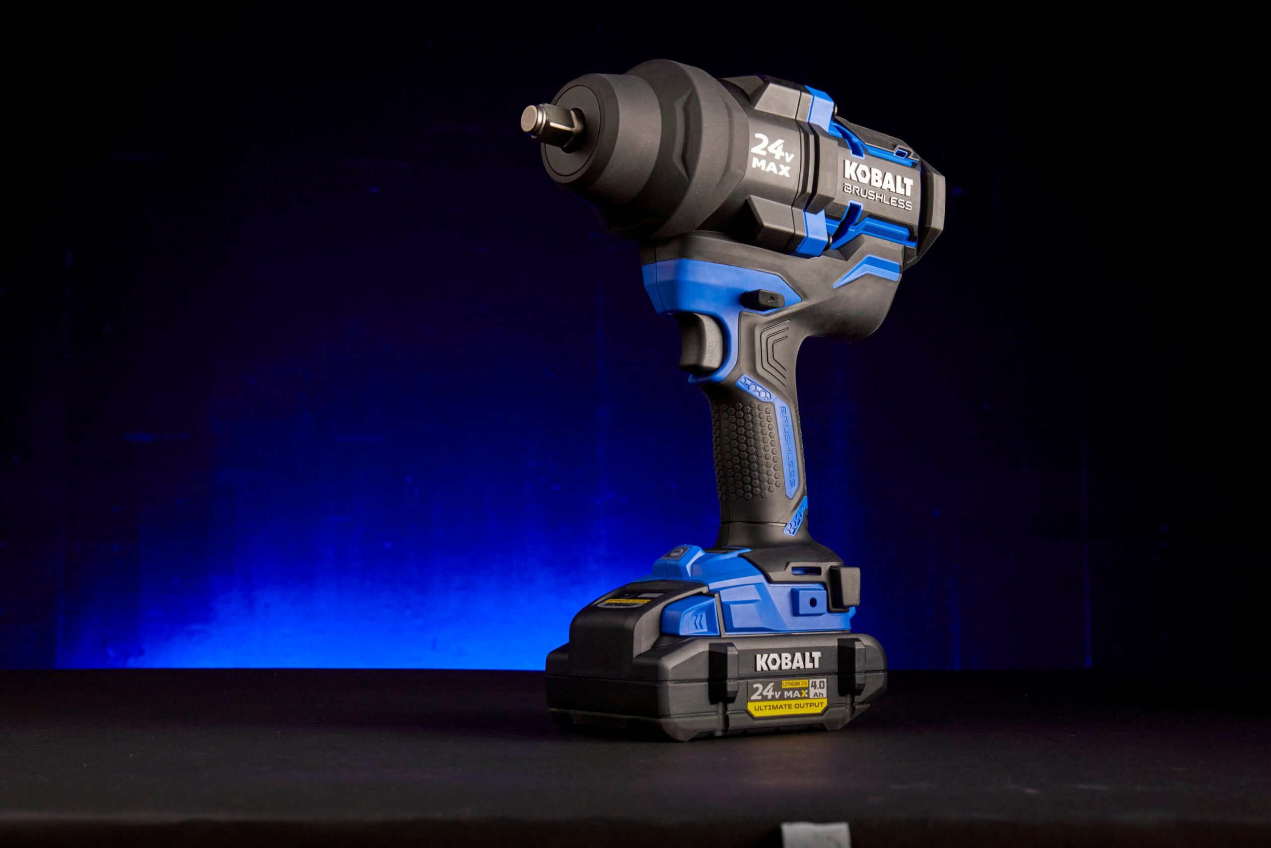 Kobalt 24-volt Max Variable Speed Brushless 1/2-in Drive Cordless Impact Wrench (Battery Included)