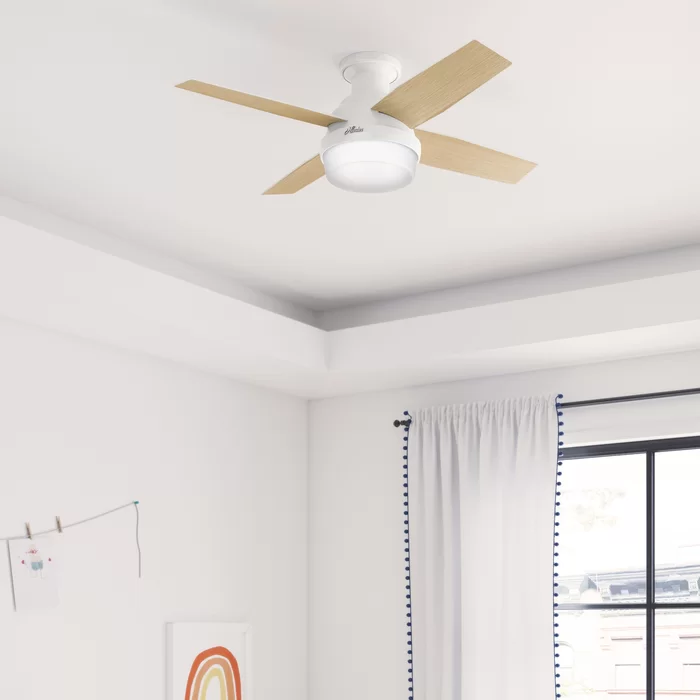 Hunter Fan Dempsey Low Profile 44” Ceiling Fan with Light Kit