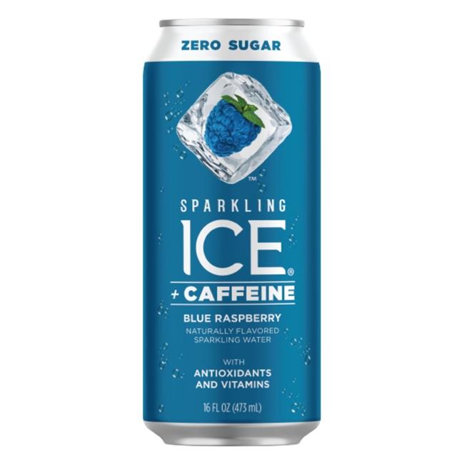 Sparkling Ice  16 oz Blue Raspberry Caffeine Beverage - Case of 12